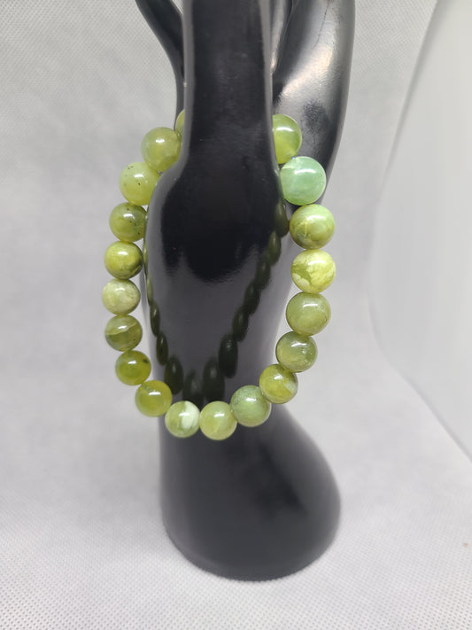 Grape Serpentine Beaded Bracelet